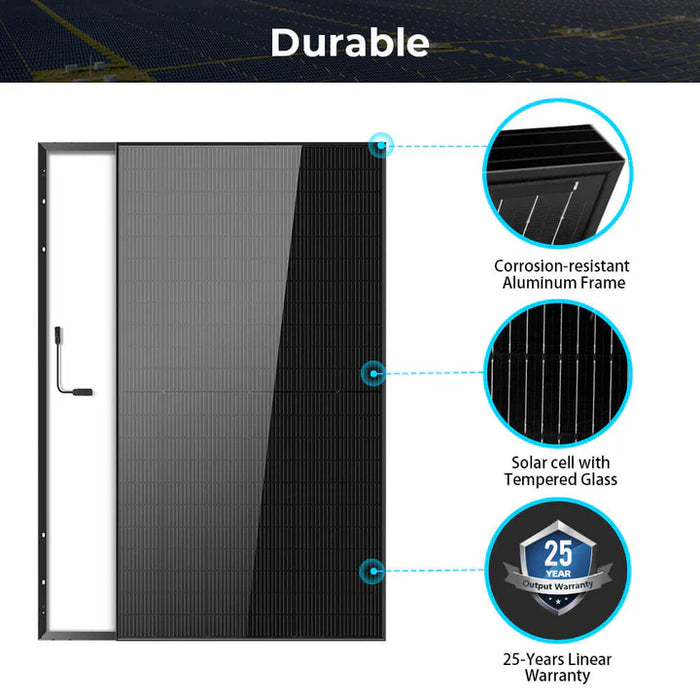 SunGoldPower 500W Mono Black Perc Solar Panel Full Pallet (32 Panels)