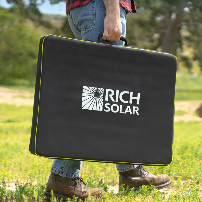 Rich Solar MEGA 100 Watt Portable Solar Panel Briefcase | Best 12V Panel for Solar Generators and Portable Power Stations | 25-Year Output Warranty