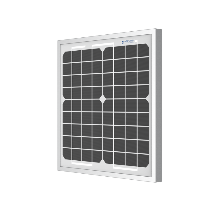 ACOPOWER 10W Mono Solar Panel for 12V Battery Charging RV Boat, Off Grid