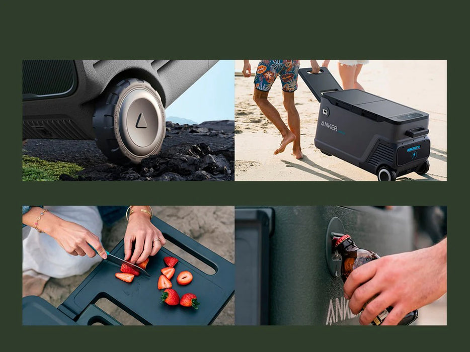 Anker EverFrost Dual-Zone Portable Cooler 50 with 299Wh Battery(New), Powered by AC/DC or Solar