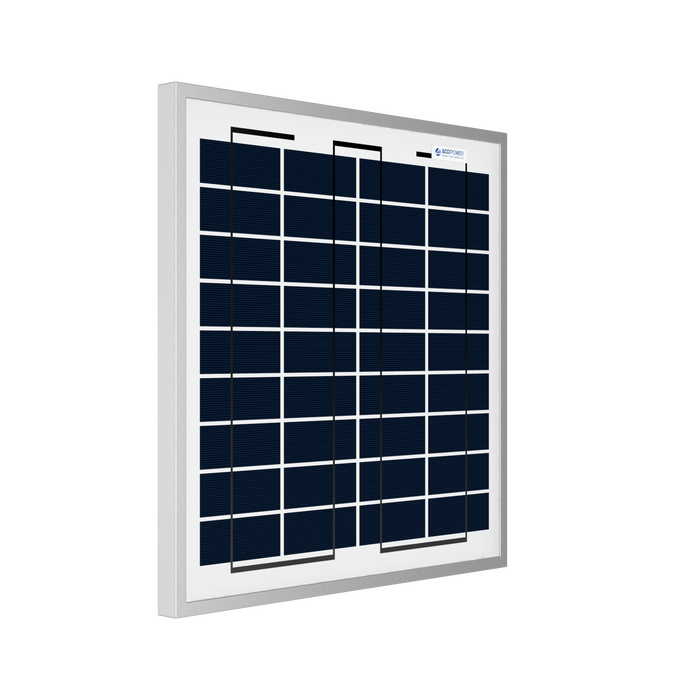 ACOPOWER 15W Poly Solar Panel for 12 Volt Battery Charging