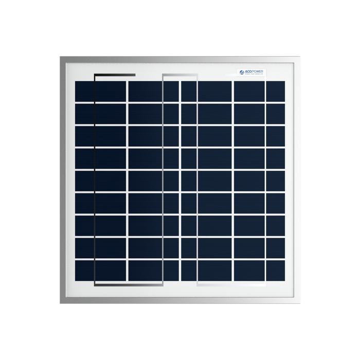 ACOPOWER 15W Poly Solar Panel for 12 Volt Battery Charging