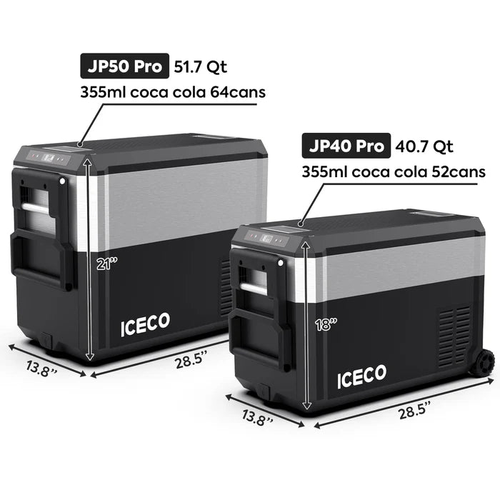 ICECO JP Pro Series 40/50QT Wheeled Portable Freezer Car Fridge