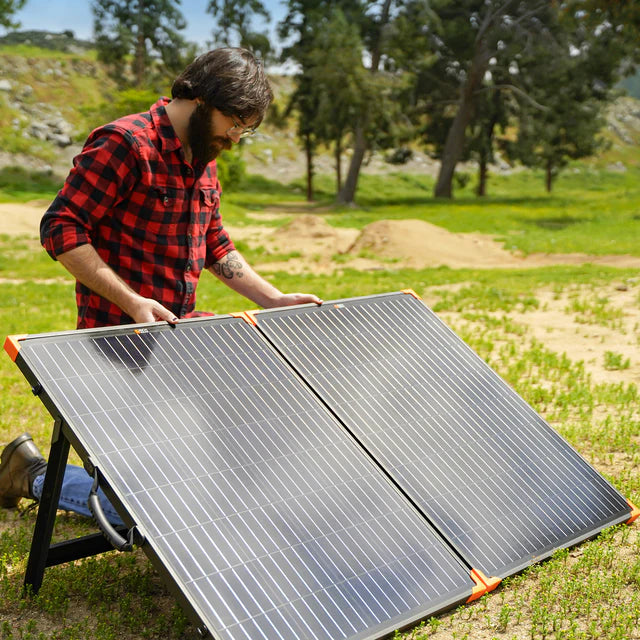Rich Solar MEGA 200 Watt Portable Solar Panel Briefcase | Best 12V Panel for Solar Generators and Portable Power Stations | 25-Year Output Warranty