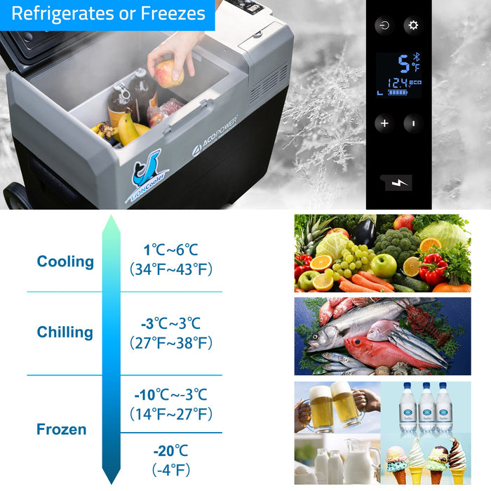 ACOPOWER LionCooler Pro Portable Solar Fridge Freezer, 52 Quarts