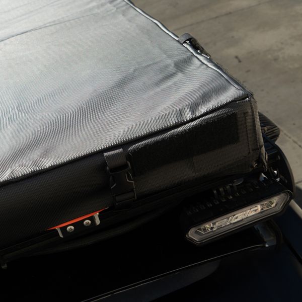 BA TENTS - "PACKOUT"- PREASSEMBLED Soft top Rooftop Tent (Universal Fit) - Black/Rhinotec Cover + Grey/Org Tent - 45x78"