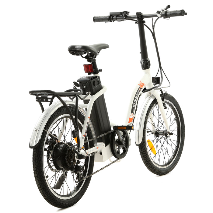 Ecotric Starfish 20 inches portable and folding electric bike - White | UL Certified