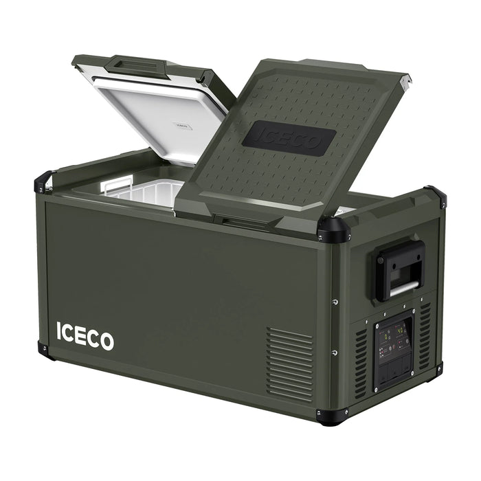 ICECO VL75ProD 79.2QT Olive 12V Heavy Duty Metal Fridge Freezer