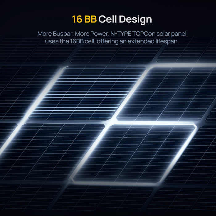 BougeRV N-Type 16BB 200 Watt Bifacial Solar Panel