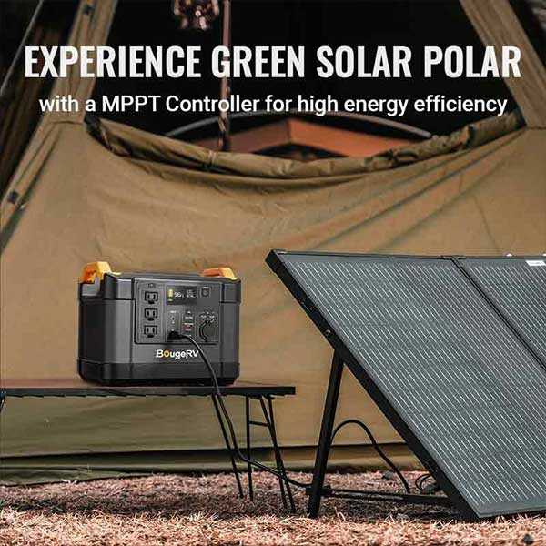 BougeRV 130W Portable Solar Kit for Outdoor Travel & Emergencies