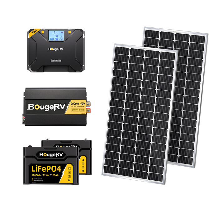 BougeRV 12V 400 Watt Rigid Solar Kit