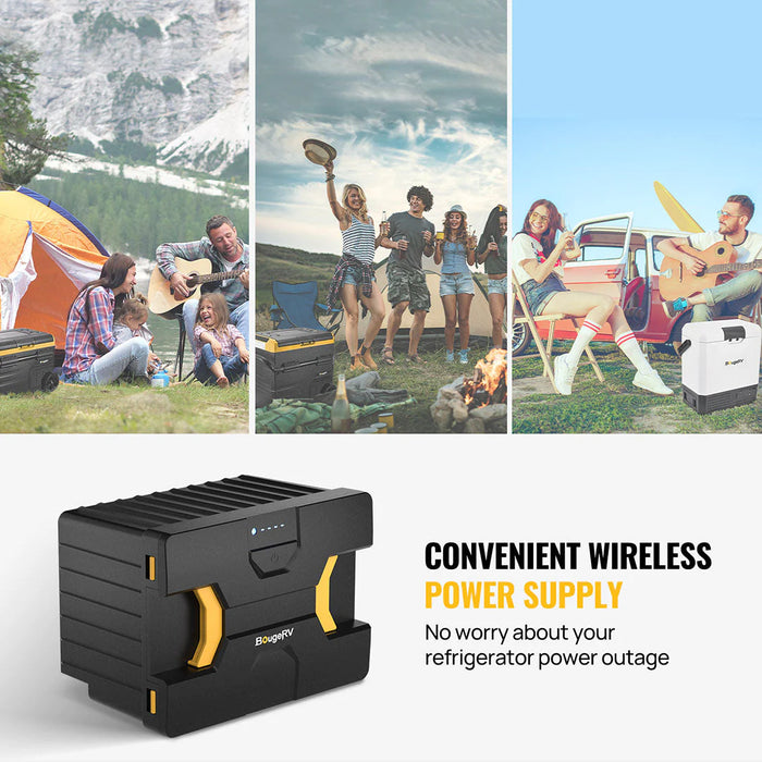 BougeRV Detachable Battery of Portable Fridge (Adapter not included)