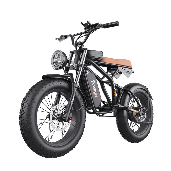 Freego F1 Fat Tires Off Road Black Electric Bike Removable Battery