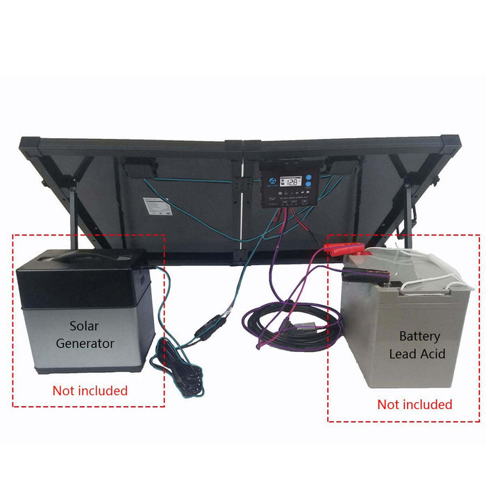 ACOPOWER 100W Foldable Solar Panel Kit, Waterproof ProteusX 20A Charge Controller 