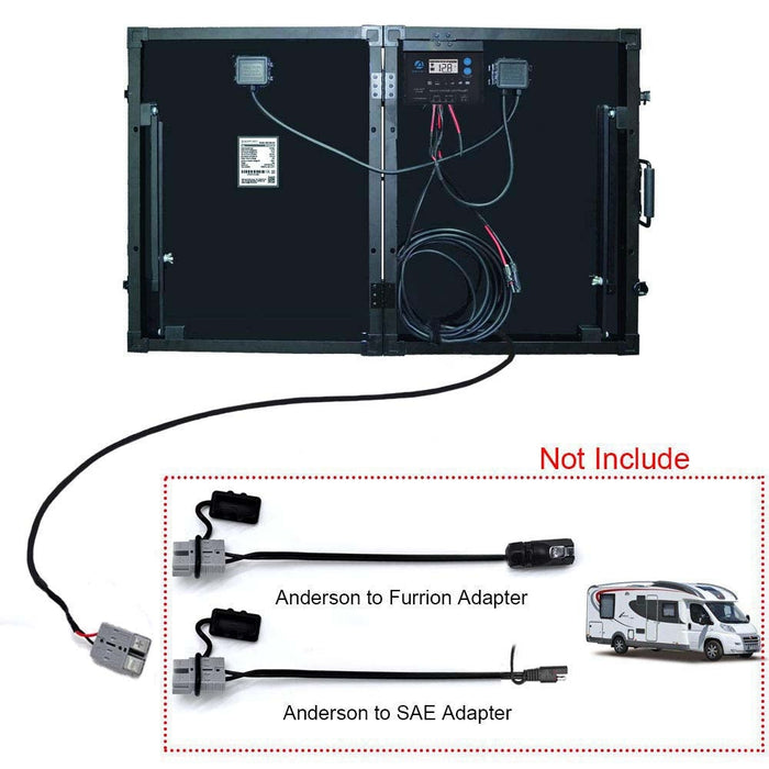 ACOPOWER 100W Foldable Solar Panel Kit, Waterproof ProteusX 20A Charge Controller 