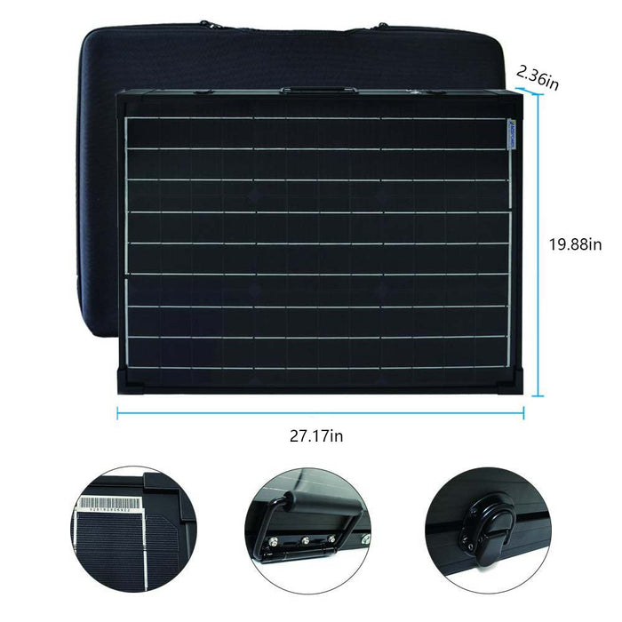 ACOPOWER 100W Foldable Solar Panel Kit, Waterproof ProteusX 20A Charge Controller 