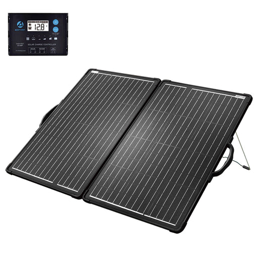 ACOPOWER 120W Light Weight Foldable Solar Panel Kit, Waterproof ProteusX 20A LCD Charge Controller 