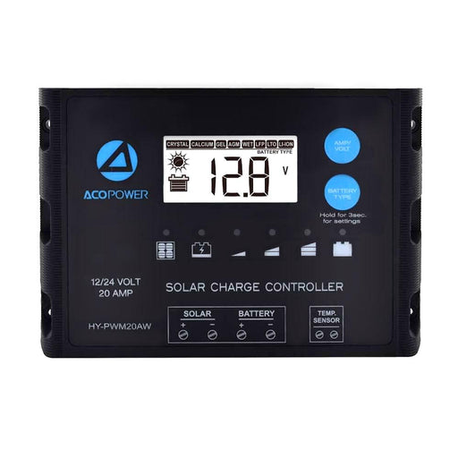 ACOPOWER Waterproof ProteusX 20A PWM Solar Charge Controller 