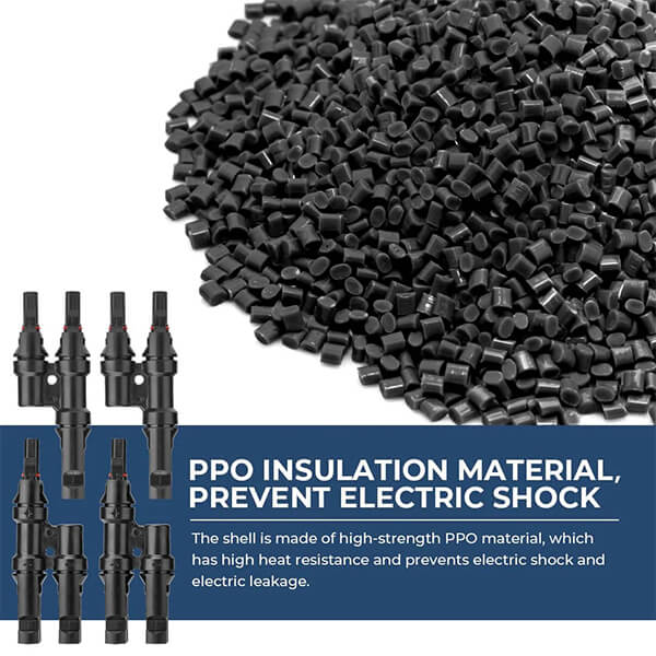 Solar Branch Connectors Y Connector in Pair MMF+FFM Parallel Connection (2 Pairs)
