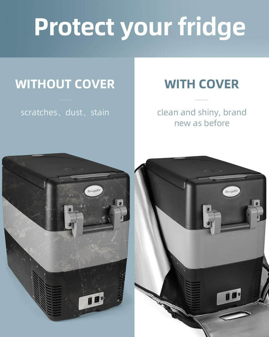 BougeRV 12V 53 Quart (50L) Portable Car Refrigerator Cover