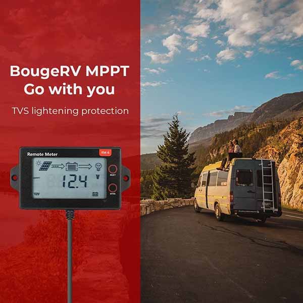 BougeRV MPPT Solar Charge Controller 40 Amp 12V/24V