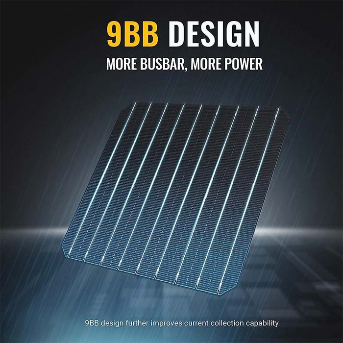 BougeRV 200W 12V 9BB Mono Solar Panel