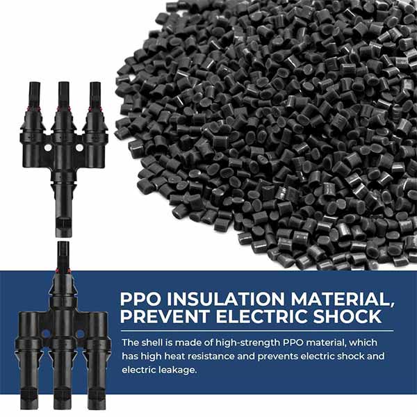 Solar Branch Connectors Y Connector in Pair MMMF+FFFM for Parallel Connection Between Solar Panels