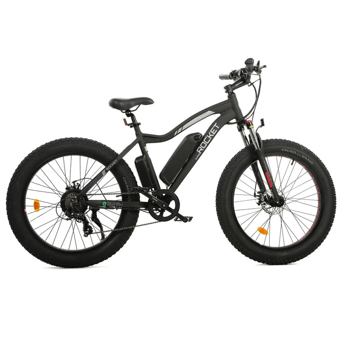 Ecotric Rocket Fat Tire 26" Beach Snow Electric Bike - Matt Black | UL Certified