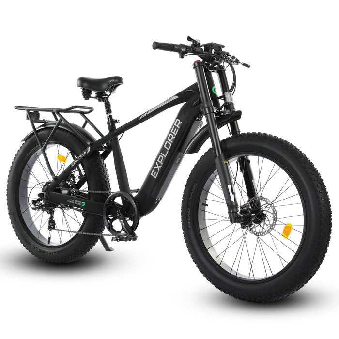 Ecotric Explorer 26" Fat Tire Electric Bike 48V with Rear Rack