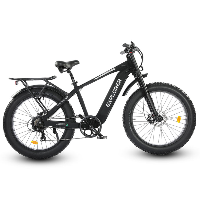 Ecotric Explorer 26" Fat Tire Electric Bike 48V with Rear Rack