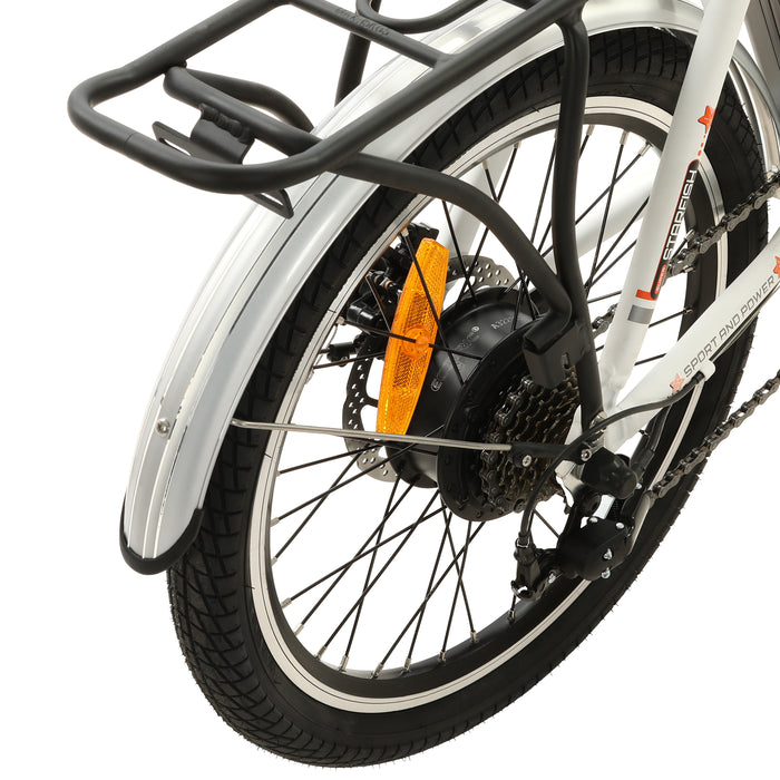 Ecotric Starfish 20" Folding Electric Bike - White | UL Certified