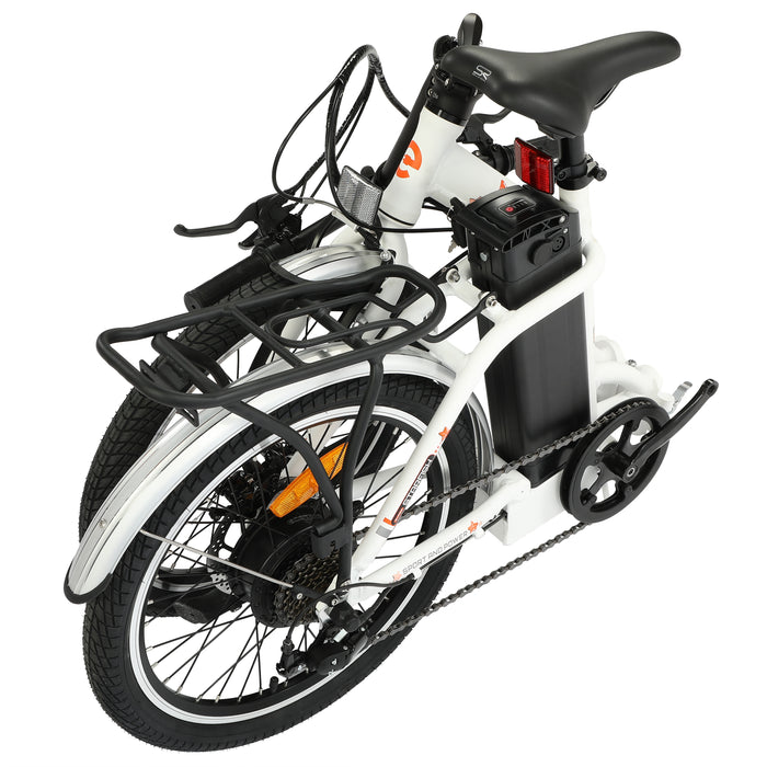 Ecotric Starfish 20" Folding Electric Bike - White | UL Certified