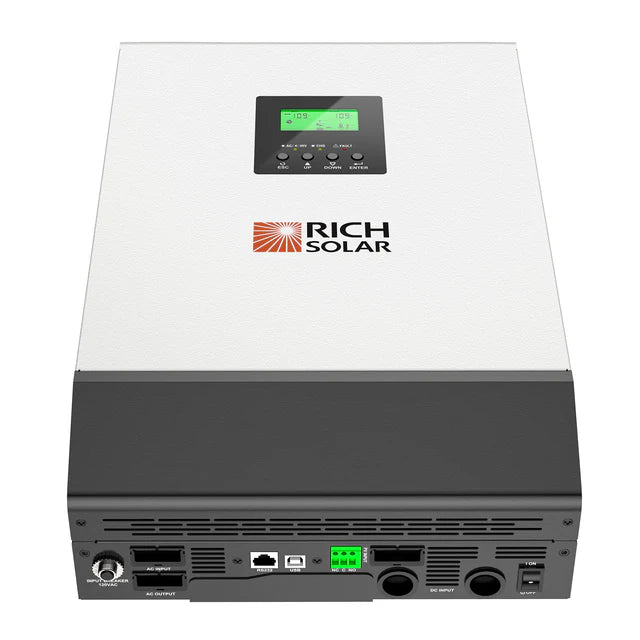 Rich Solar Hybrid Off-Grid Inverter 2400W 24V | 2.4kW Solar Input | 80A MPPT Controller | Grid Feedback Optional