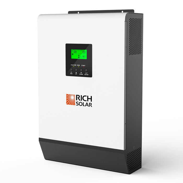 Rich Solar Hybrid Off-Grid Inverter 2400W 24V | 2.4kW Solar Input | 80A MPPT Controller | Grid Feedback Optional