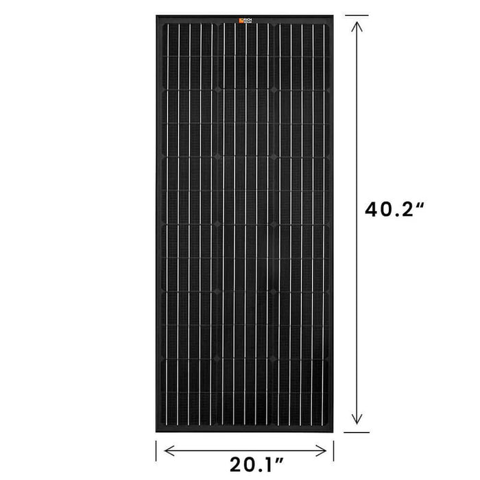 Rich Solar MEGA 100 ONYX | 100 Watt Monocrystalline Solar Panel | Best 12V Black Panel for VAN RVs and Off-Grid |