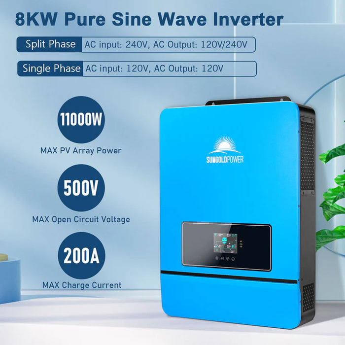 SunGoldPower 16KW Off-Grid Solar Kit - 48VDC, 25.6KWH LiFePO4 Battery, 32x415W Panels