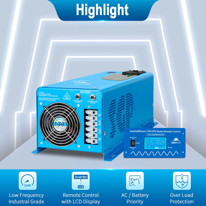 SunGoldPower 4000W DC 12V Low Frequency Inverter