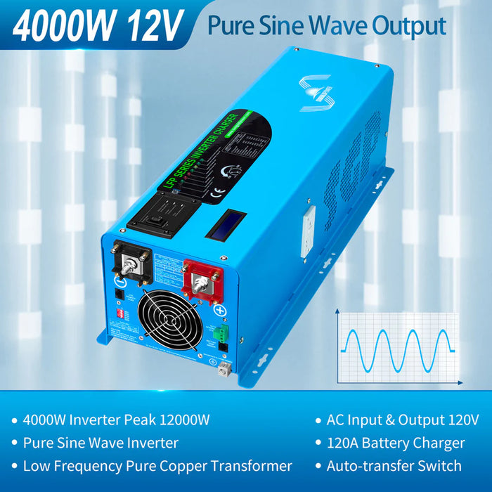 SunGoldPower 4000W DC 12V Low Frequency Inverter