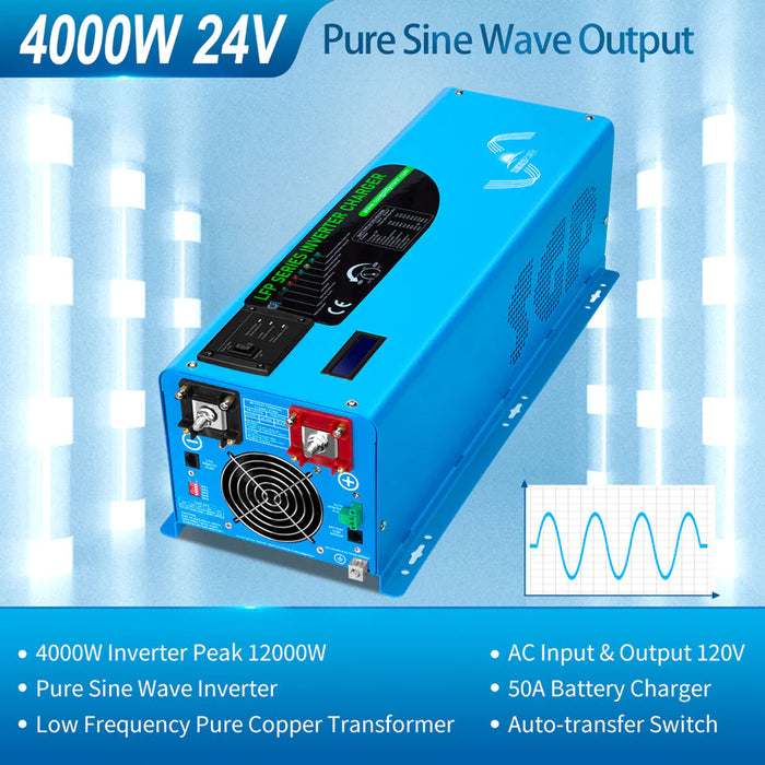 SunGold Power 4000W DC 24V Low Frequency Inverter