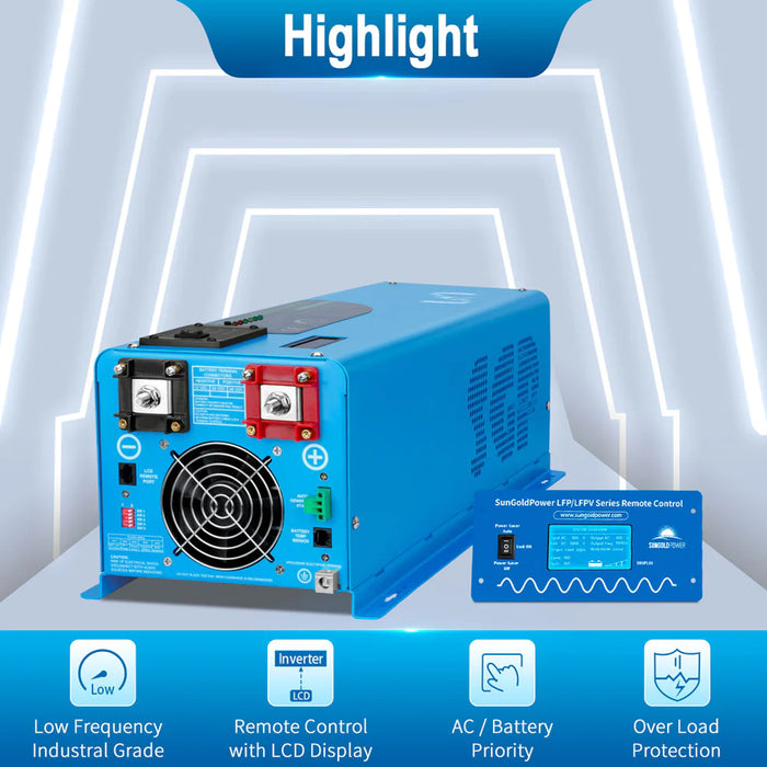 SunGold Power 4000W DC 24V Low Frequency Inverter