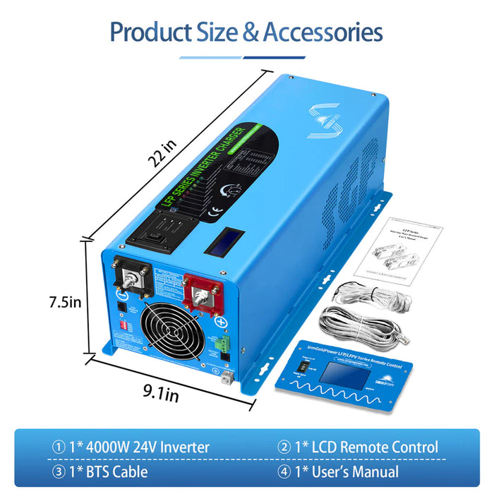 SunGold Power 4000W DC 24V Low Frequency Inverter