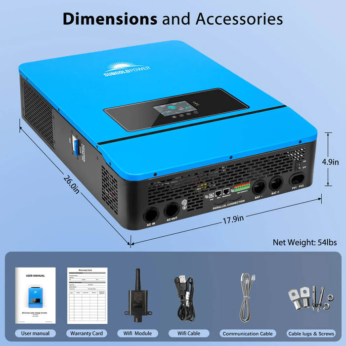 SunGold Power 10KW 48V Split Phase Solar Inverter