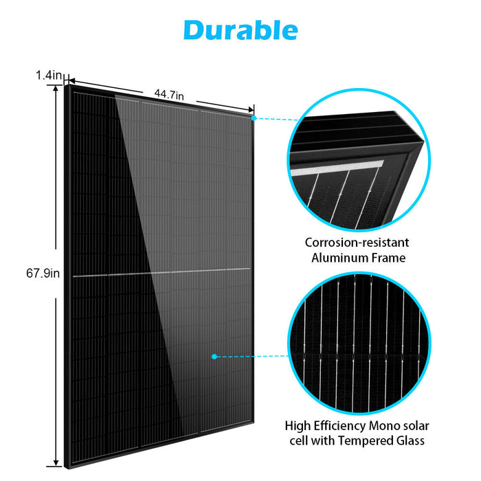 SunGoldPower 415W Mono Black Perc Solar Panel Full Pallet of 32 Panels