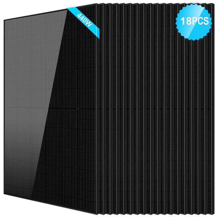 SunGoldPower 440W Mono Black Perc Solar Panels