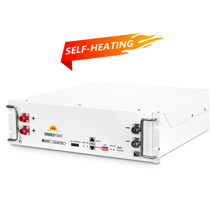 SunGoldPower 48V 100AH Server Rack Lithium Battery Self Heating